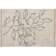 SAZLI - Laagpolig vloerkleed - Lichtbeige - 160 x 230 cm - Katoen