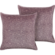 KALMIA  - Sierkussen set van 2 - Roze - 45 x 45 cm - Fluweel