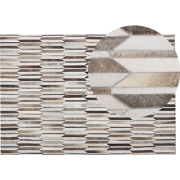 KULALAR - Patchwork vloerkleed - Bruin - 140 x 200 cm - Koeienhuid