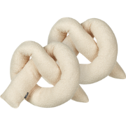 GLADIOLUS - Knoopkussen set van 2 - Beige - Teddystof