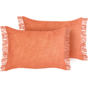 MABA - Sierkussen set van 2 - Oranje - 35 x 50 cm - Katoen