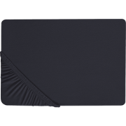 JANBU - Laken - Zwart - 140 x 200 cm - Katoen