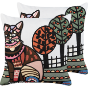 MEHSANA  - Sierkussen set van 2 - Multicolor - 50 x 50 cm - Katoen