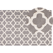 ZILE - Laagpolig vloerkleed - Lichtgrijs - 140 x 200 cm - Wol