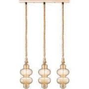 Home sweet home touw hanglamp Leonardo 3L Diabolo - amber