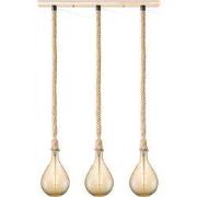 Home sweet home touw hanglamp Leonardo 3L Pear - amber