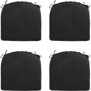 Madison -  Zitkussen Rib black  - Ca. 46x48 cm - Set van 4