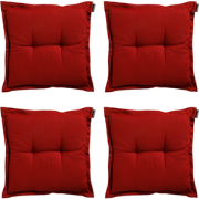 Madison -  Zitkussen Rib red - Ca. 50x50 cm - Set van 4