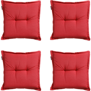 Madison -  Zitkussen Panama brick red - Ca. 50x50 cm - Set van 4