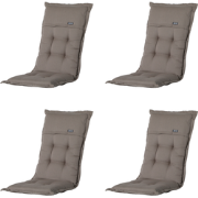 Madison -  Tuinstoelkussen Hoge Rug Rib liver - Ca. 123x50 cm - Set va...