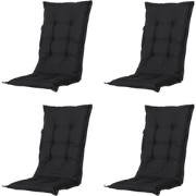 Madison -  Tuinstoelkussen Hoge Rug Panama black - Ca. 123x50 cm - Set...