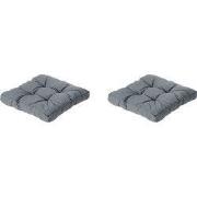 Madison -  Florance Zitkussen Rib grey - Ca. 60x60 cm - Set van 2