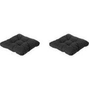 Madison -  Florance Zitkussen Rib black - Ca. 73x73 cm - Set van 2