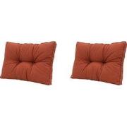 Madison -  Florance Rugkussen Panama terra - Ca. 43x60 cm - Set van 2