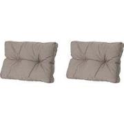 Madison -  Florance Zitkussen Rib liver - Ca. 43x60 cm - Set van 2