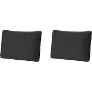 Madison -  Lounge Rugkussen Rib black - Ca. 40x60 cm - Set van 2