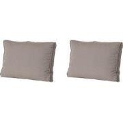 Madison -  Lounge Rugkussen Rib liver - Ca. 40x60 cm - Set van 2