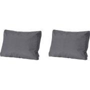 Madison -  Lounge Rugkussen Panama grey - Ca. 40x60 cm - Set van 2