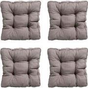 Madison -  Zitkussen Florance Basic taupe - Ca. 47x47 cm - Set van 4