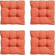 Madison -  Zitkussen Florance Panama flame orange - Ca. 47x47 cm - Set...