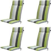 Madison -  Tuinstoelkussen Hoge Rug Victoria green - Ca. 120x50 cm - S...