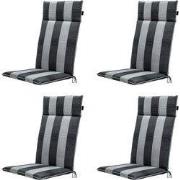 Madison -  Tuinstoelkussen Hoge Rug Alice grey - Ca. 120x50 cm - Set v...