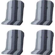 Madison -  Kuipstoelkussen Hoge Rug Victoria grey - Ca. 96x45 cm - Set...