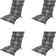 Madison -  Tuinstoelkussen Lage Rug Patchy grey - Ca. 105x50 cm - Set ...