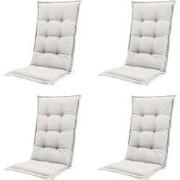 Madison -  Tuinstoelkussen Hoge Rug Napels sand - Ca. 123x50 cm - Set ...