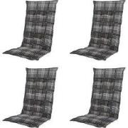 Madison -  Tuinstoelkussen Hoge Rug Patchy grey - Ca. 123x50 cm - Set ...