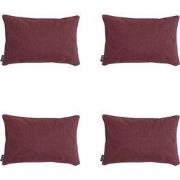 Madison -  Sierkussen Bordeaux canvas eco+ - Ca. 30x50 cm - Set van 4