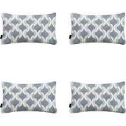 Madison -  Sierkussen Trivia grey - Ca. 30x50 cm - Set van 4