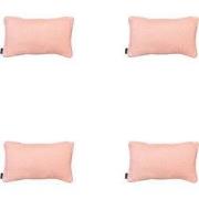 Madison -  Sierkussen Napels salmone - Ca. 30x50 cm - Set van 4