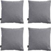 Madison -  Sierkussen Panama grey - Ca. 45x45 cm - Set van 4