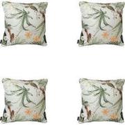 Madison -  Sierkussen Grasse green - Ca. 50x50 cm - Set van 4