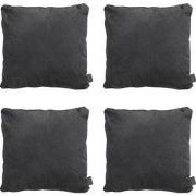 Madison -  Sierkussen Panama black - Ca. 45x45 cm - Set van 4