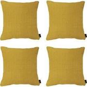 Madison -  Sierkussen Panama mustard - Ca. 45x45 cm - Set van 4