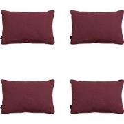 Madison -  Sierkussen Panama bordeaux - Ca. 40x60 cm - Set van 4