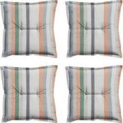 Madison -  Zitkussen Righe salmone - Ca. 50x50 cm - Set van 4