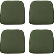 Madison -  Zitkussen Wicker Panama green - Ca. 48x48 cm - Set van 4