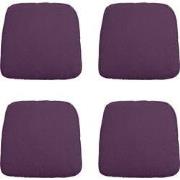 Madison -  Zitkussen Wicker Panama purple - Ca. 48x48 cm - Set van 4