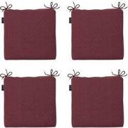 Madison -  Zitkussen Bordeaux canvas eco+ - Ca. 40x40 cm - Set van 4