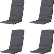 Madison -  Tuinkussen Fiber Deluxe Panama grey - Ca. 125x50 cm - Set v...