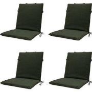 Madison -  Stapelstoelkussen Green canvas eco+ - Ca. 97x49 cm - Set va...
