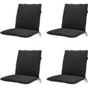 Madison -  Stapelstoelkussen Black canvas eco+ - Ca. 97x49 cm - Set va...