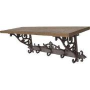 Clayre & Eef Wandkapstok 5 Haken 58x20x22 cm Bruin IJzer