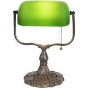 Lumilamp Bureaulamp Bankierslamp 27x20x36 cm Groen Bruin Metaal