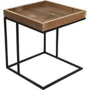 Clayre & Eef Bijzettafel 40x40x45 cm Zwart IJzer