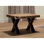 UrbanSofa Boomstam Hoektafel Live Edge X poot large zwart