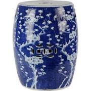 Fine Asianliving Keramische Kruk Blauw Handgeschilderd Bloesems
